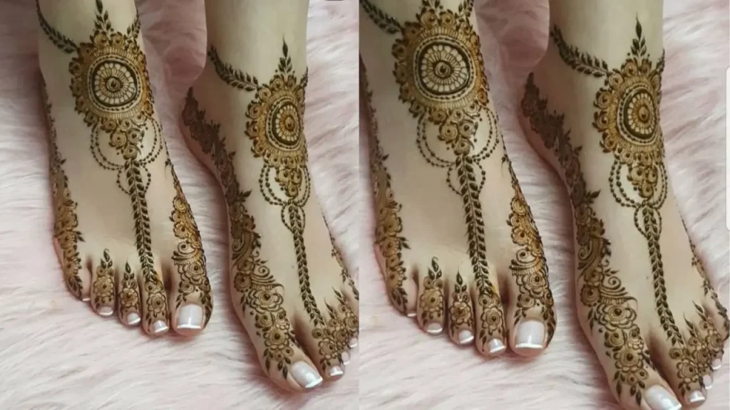 feet Arabic Mehndi Design 