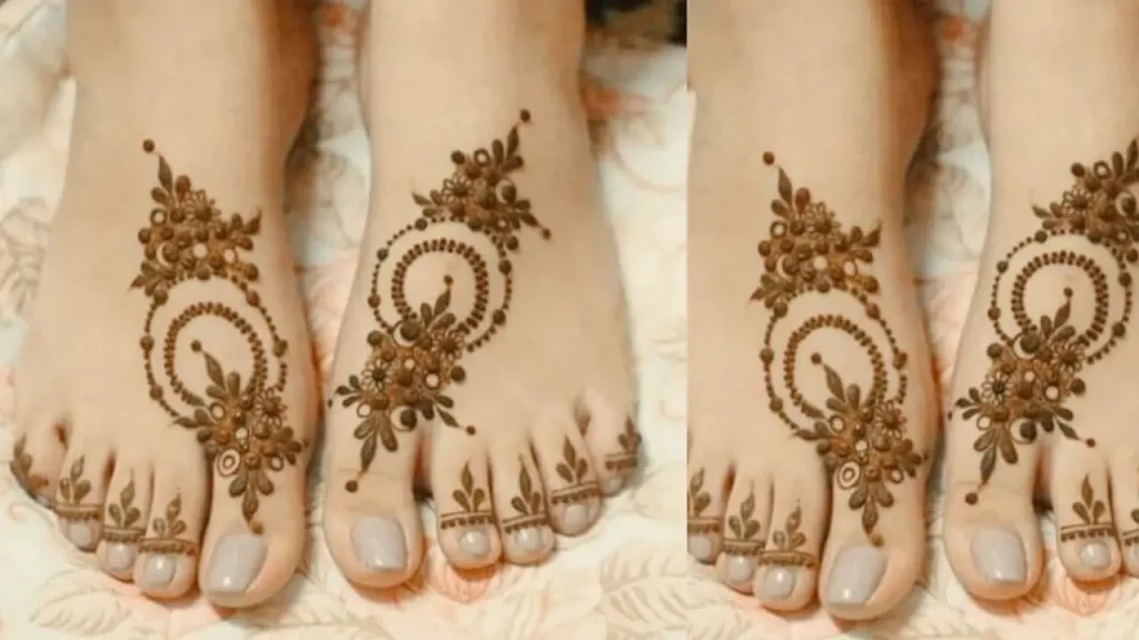 feet Celestial Mehndi Design