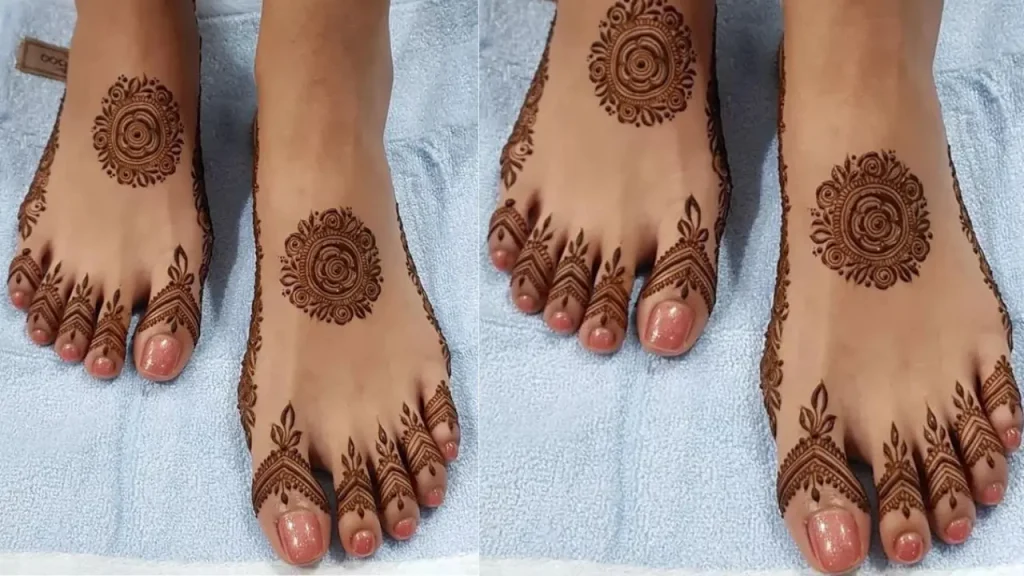 feet Fusion Floral mehndi