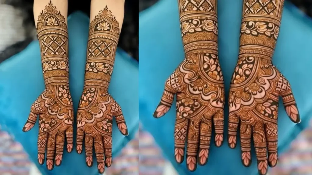 front hand bridal mehndi designs