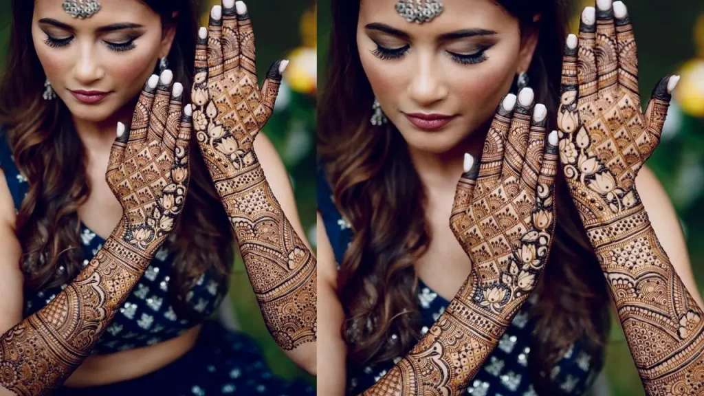 full hand bridal mehndi designs easy